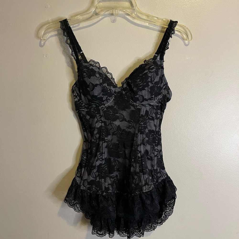 Intimate Top Small Lace Open Back Spaghetti Straps